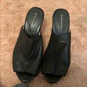 BCBG black peep toes